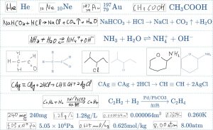 アイラボ手書き化学式OCRエンジンの認識例
